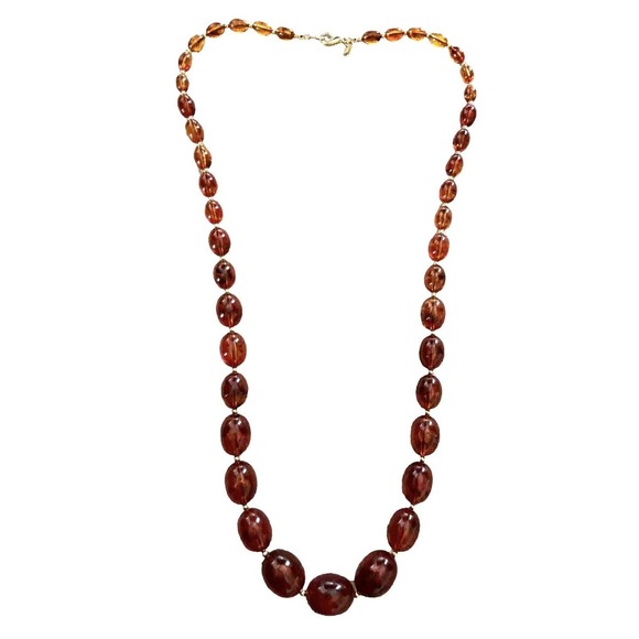 Fabulous Joan Rivers Faux Amber Goldtone Vintage Necklace 32” - Picture 5 of 9